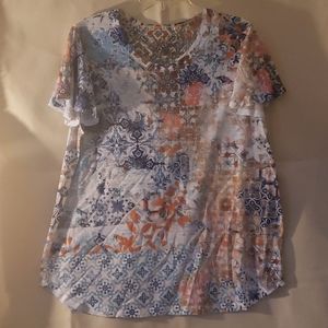 *NEW *Time and Tru Womans Lace Back Tee